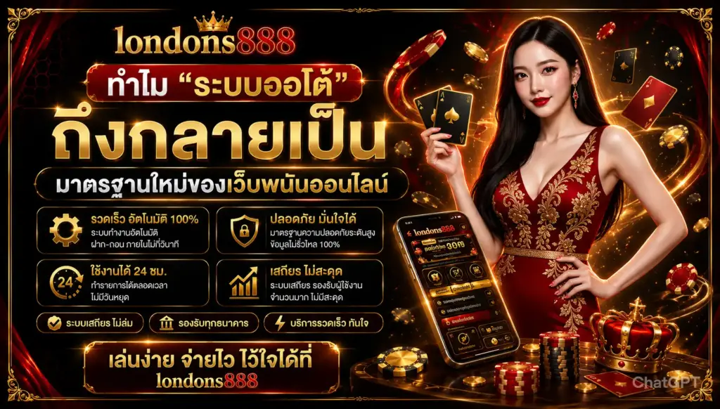 ทำไม “ระบบออโต้” ถึงกลายเป็นมาตรฐานใหม่ของ เว็บพนันออนไลน์ londons888